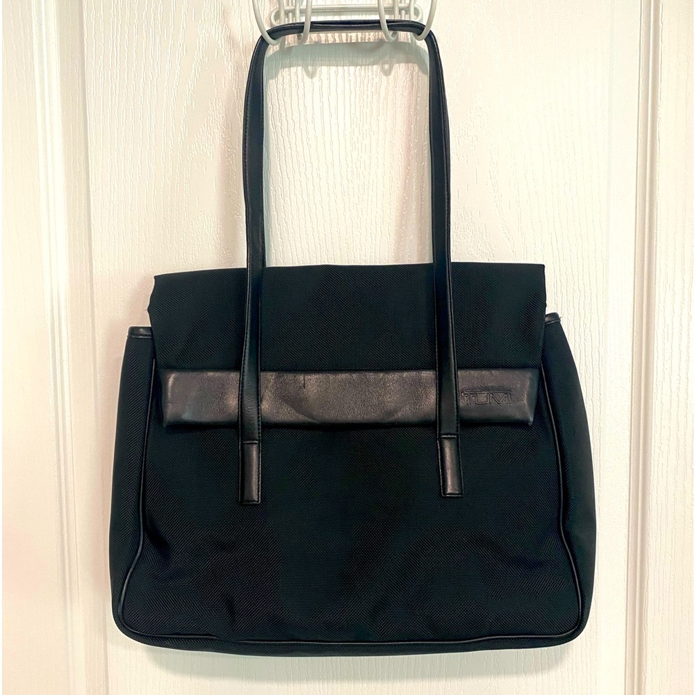Tumi Leather & Canvas Laptop Bag